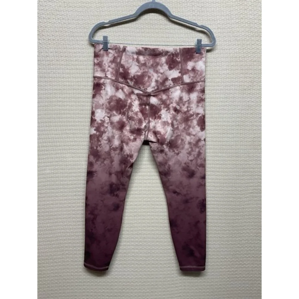 NWOT Athleta Elation Printed 7/8 Tight YogaGym Leggings Women Size L Pink/Maroon - Picture 8 of 11